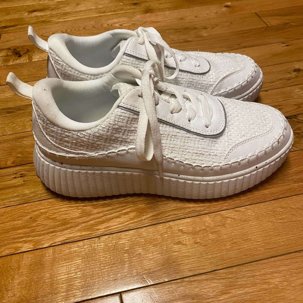 Stylish White Platform Sneakers